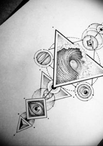 маленькие тату геометрия эскизы 14.08.2019 №005 - sketches small tattoo - tatufoto.com