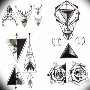 маленькие тату геометрия эскизы 14.08.2019 №017 - sketches small tattoo - tatufoto.com