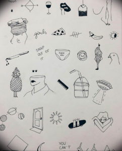 маленькие тату для девушек эскизы 14.08.2019 №003 - sketches small tattoo - tatufoto.com