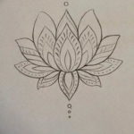 маленькие тату лотос эскизы 14.08.2019 №003 - sketches small tattoo - tatufoto.com