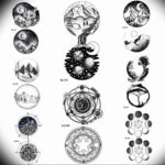 маленькие тату эскизы черно белые 14.08.2019 №011 - sketches small tattoo - tatufoto.com