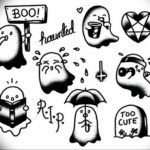 маленькие тату эскизы черно белые 14.08.2019 №026 - sketches small tattoo - tatufoto.com