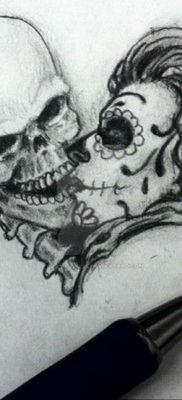 маленький череп тату эскиз 14.08.2019 №026 — sketches small tattoo — tatufoto.com
