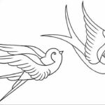 тату ласточка маленькая эскиз 14.08.2019 №002 - sketches small tattoo - tatufoto.com