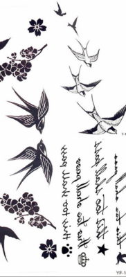 тату ласточка маленькая эскиз 14.08.2019 №015 — sketches small tattoo — tatufoto.com