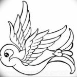 тату ласточка маленькая эскиз 14.08.2019 №030 - sketches small tattoo - tatufoto.com
