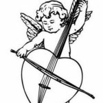 тату маленький ангел эскиз 14.08.2019 №002 - sketches small tattoo - tatufoto.com
