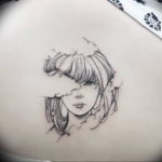 тату маленький ангел эскиз 14.08.2019 №011 - sketches small tattoo - tatufoto.com