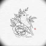 тату птица маленькая эскиз 14.08.2019 №024 - sketches small tattoo - tatufoto.com