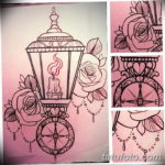 эскиз тату горящая свеча 12.08.2019 №024 - tattoo of a burning candle - tatufoto.com
