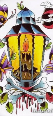 эскиз тату горящая свеча 12.08.2019 №025 — tattoo of a burning candle — tatufoto.com