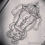 эскиз тату горящая свеча 12.08.2019 №026 - tattoo of a burning candle - tatufoto.com