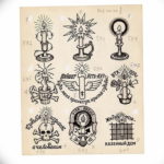 эскиз тату горящая свеча 12.08.2019 №033 - tattoo of a burning candle - tatufoto.com