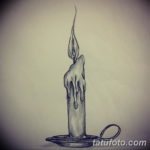 эскиз тату свеча 12.08.2019 №002 - sketch tattoo candle - tatufoto.com