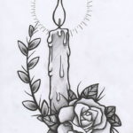 эскиз тату свеча 12.08.2019 №004 - sketch tattoo candle - tatufoto.com