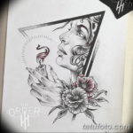 эскиз тату свеча 12.08.2019 №005 - sketch tattoo candle - tatufoto.com