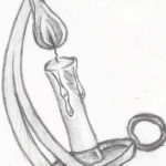 эскиз тату свеча 12.08.2019 №006 - sketch tattoo candle - tatufoto.com