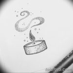 эскиз тату свеча 12.08.2019 №008 - sketch tattoo candle - tatufoto.com