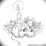 эскиз тату свеча 12.08.2019 №012 - sketch tattoo candle - tatufoto.com