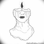 эскиз тату свеча 12.08.2019 №018 - sketch tattoo candle - tatufoto.com