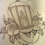 эскиз тату свеча 12.08.2019 №019 - sketch tattoo candle - tatufoto.com