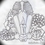 эскиз тату свеча 12.08.2019 №020 - sketch tattoo candle - tatufoto.com