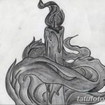 эскиз тату свеча 12.08.2019 №021 - sketch tattoo candle - tatufoto.com