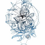 эскиз тату свеча 12.08.2019 №022 - sketch tattoo candle - tatufoto.com
