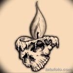 эскиз тату свеча 12.08.2019 №027 - sketch tattoo candle - tatufoto.com
