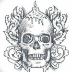 эскиз тату свеча 12.08.2019 №031 - sketch tattoo candle - tatufoto.com