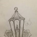 эскиз тату свеча 12.08.2019 №036 - sketch tattoo candle - tatufoto.com