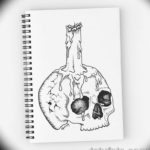 эскиз тату свеча 12.08.2019 №040 - sketch tattoo candle - tatufoto.com
