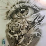 эскиз тату свеча 12.08.2019 №048 - sketch tattoo candle - tatufoto.com