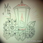 эскиз тату свеча 12.08.2019 №054 - sketch tattoo candle - tatufoto.com