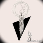 эскиз тату свеча 12.08.2019 №055 - sketch tattoo candle - tatufoto.com