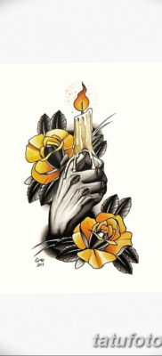 эскиз тату свеча 12.08.2019 №056 — sketch tattoo candle — tatufoto.com