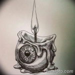 эскиз тату свеча 12.08.2019 №073 - sketch tattoo candle - tatufoto.com