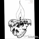 эскиз тату свеча 12.08.2019 №080 - sketch tattoo candle - tatufoto.com