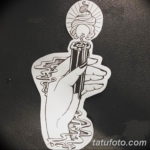 эскиз тату свеча 12.08.2019 №088 - sketch tattoo candle - tatufoto.com