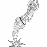 эскиз тату свеча зажигания 12.08.2019 №007 - sketch spark plug tattoo - tatufoto.com