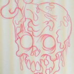эскиз тату свеча и череп 12.08.2019 №037 - sketch tattoo candle and skull - tatufoto.com