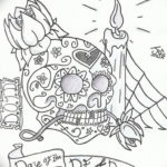 эскиз тату свеча и череп 12.08.2019 №039 - sketch tattoo candle and skull - tatufoto.com