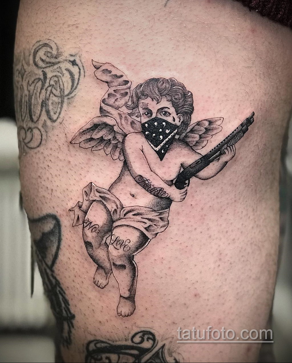 Тату ангел херувим 26.09.2019 № 029 -cherub tattoo- tatufoto.com.