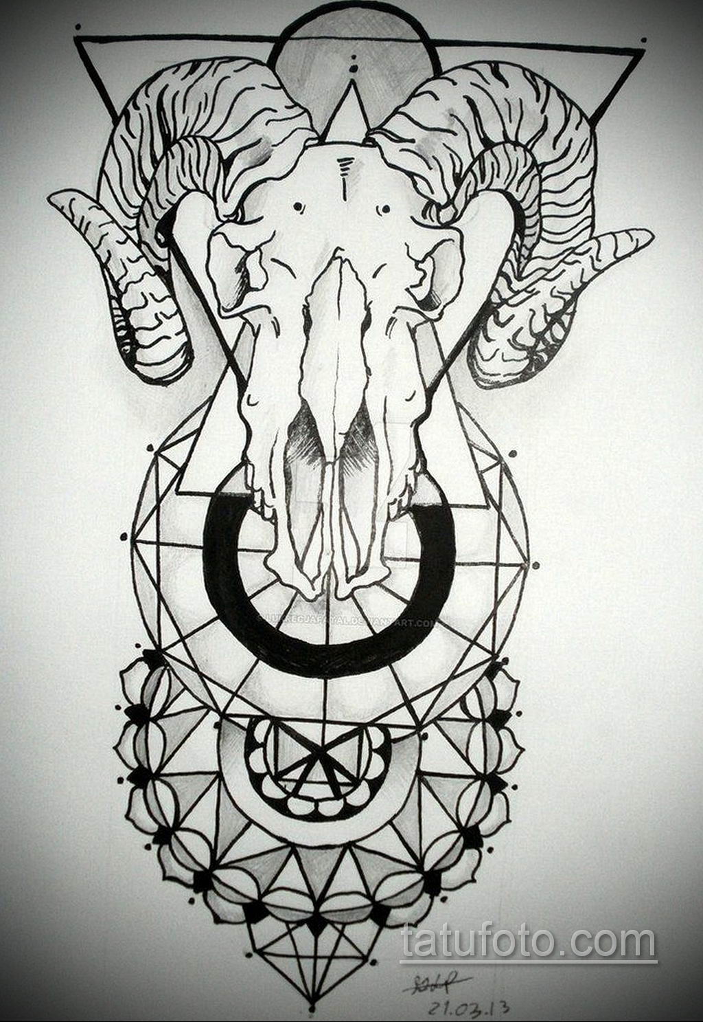 эскизы тату черепа животных 17.09.2019 №030 - animal skull tattoo designs -tatufoto.com - tatufoto.com
