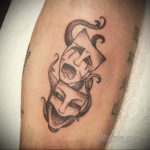 Пример театральные маски тату 09.09.2019 №016 - tattoo theater masks - tatufoto.com