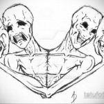 Пример эскиза театральная маска тату 09.09.2019 №019 - tattoo masks - tatufoto.com
