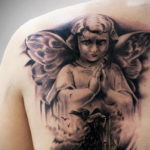 Тату ангел херувим 26.09.2019 №005 -cherub tattoo- tatufoto.com