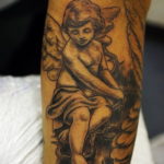 Тату ангел херувим 26.09.2019 №019 -cherub tattoo- tatufoto.com