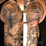 Тату ангел херувим 26.09.2019 №037 -cherub tattoo- tatufoto.com