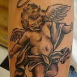 Тату ангел херувим 26.09.2019 №038 -cherub tattoo- tatufoto.com